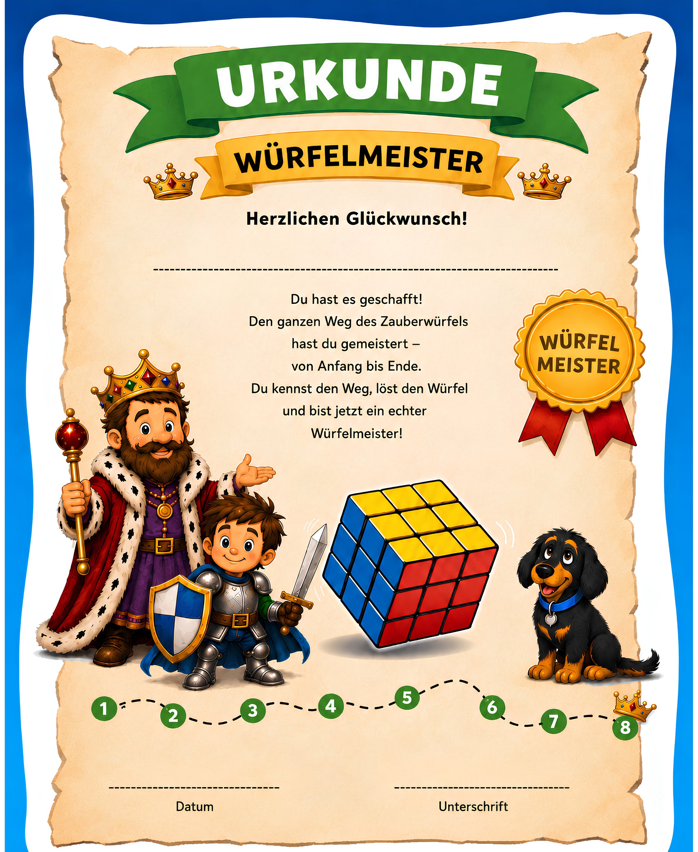 Urkunde Würfelmeister